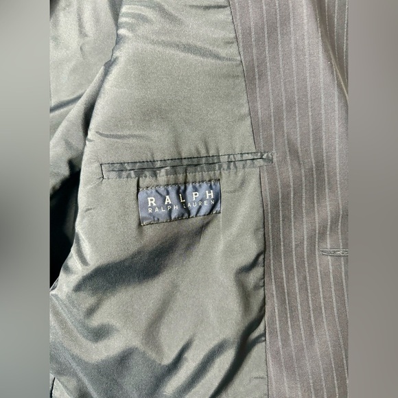 Ralph Ralph Lauren Blazer Jacket Men's 44R Navy Blue Classic Stripe - Picture 10 of 12